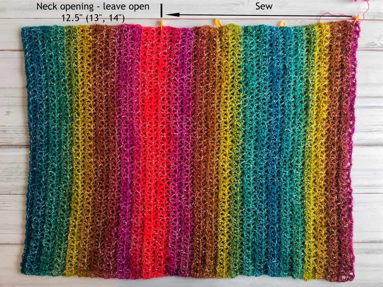Crochet poncho process