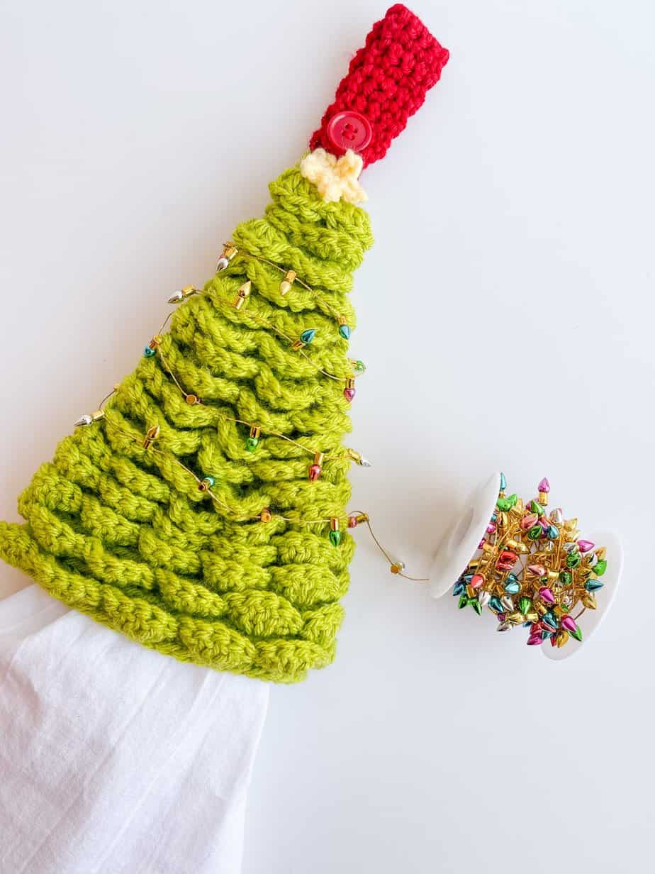 Christmas Tree Towel Topper decoration idea