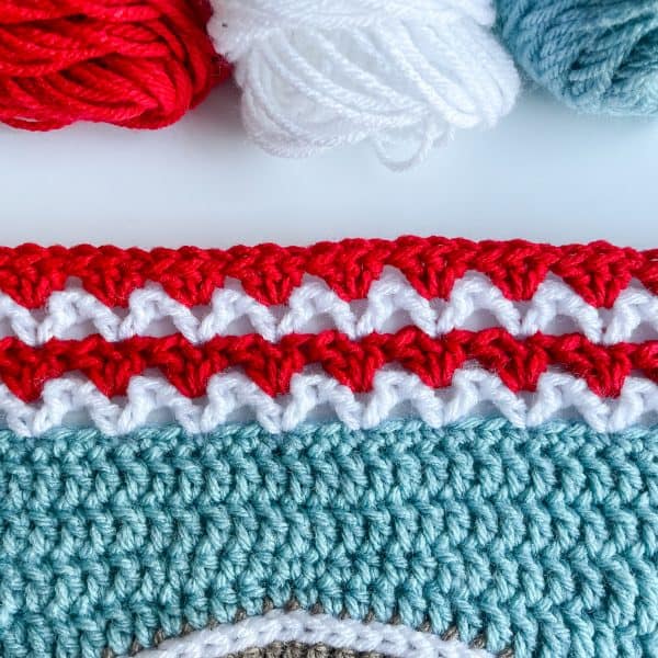 Christmas crochet blanket border pattern
