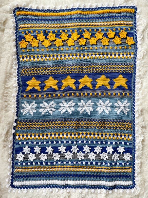 Crochet sampler afghan Winter's Night Rhapsody