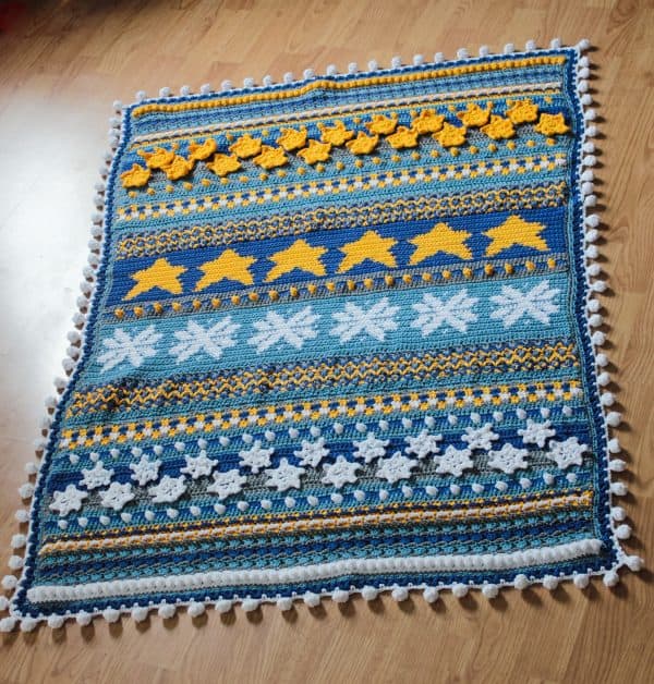 crochet sampler blanket free pattern CAL