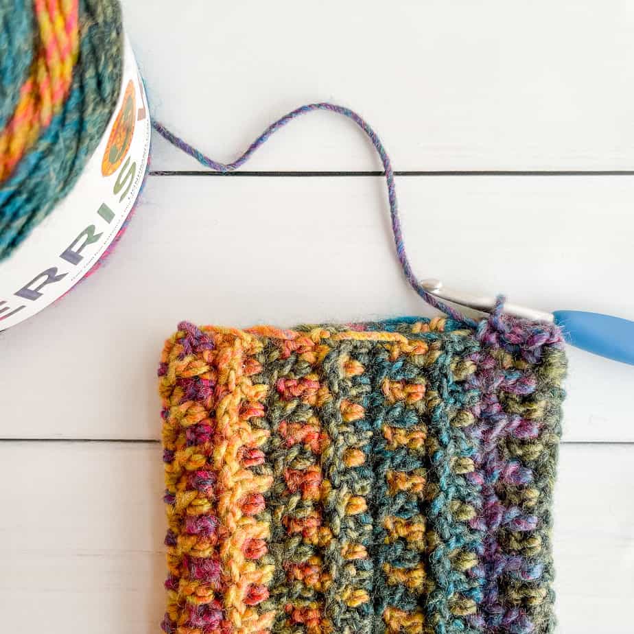 crochet arm warmers sc edge process
