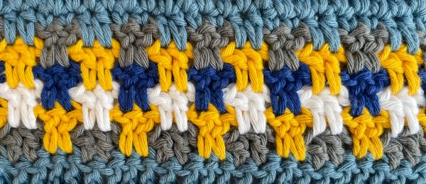 Leaping Stripes Crochet Stitch tutorial Winter's Night Rhapsody