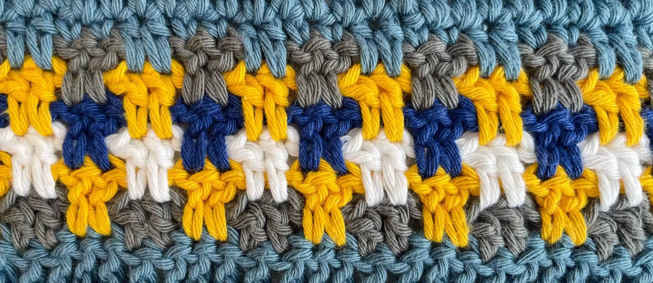 Leaping Stripes Crochet Stitch tutorial Winter's Night Rhapsody