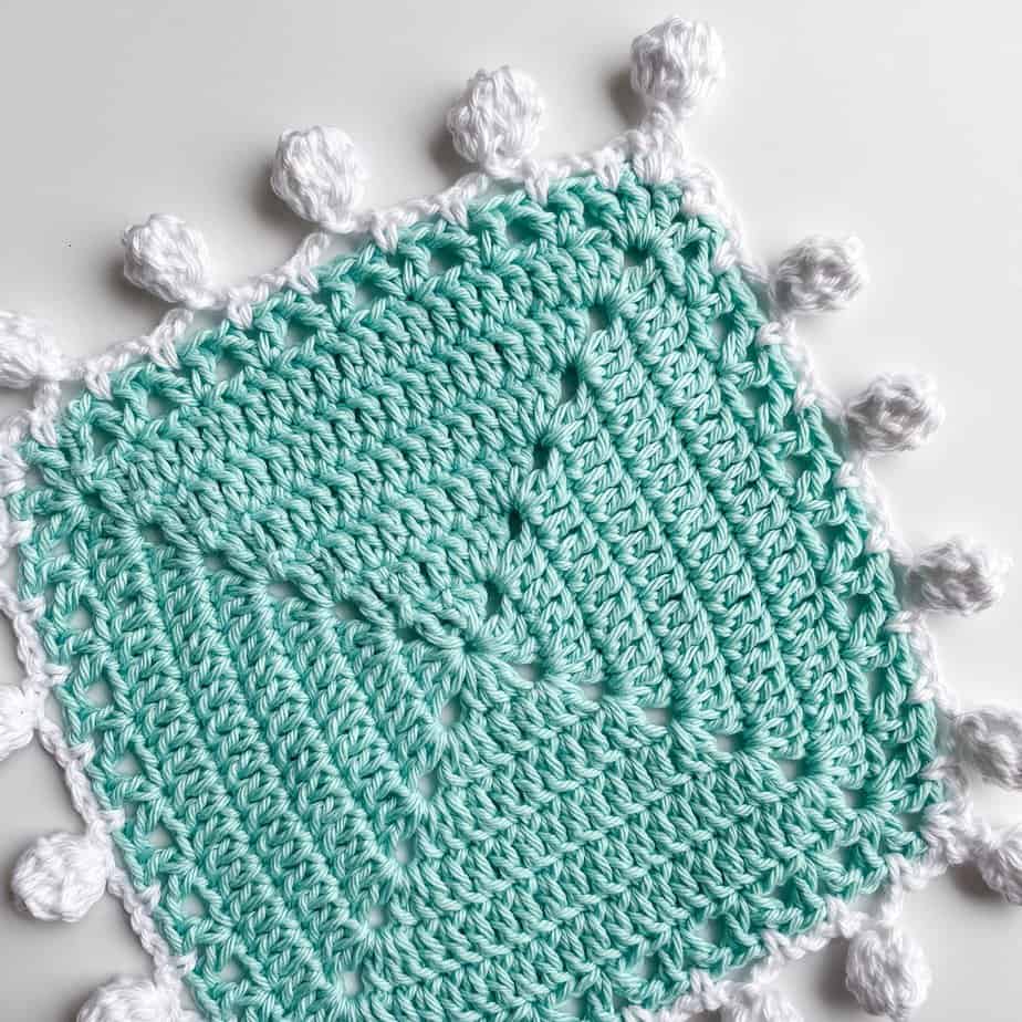Pom Pom crochet border tutorial