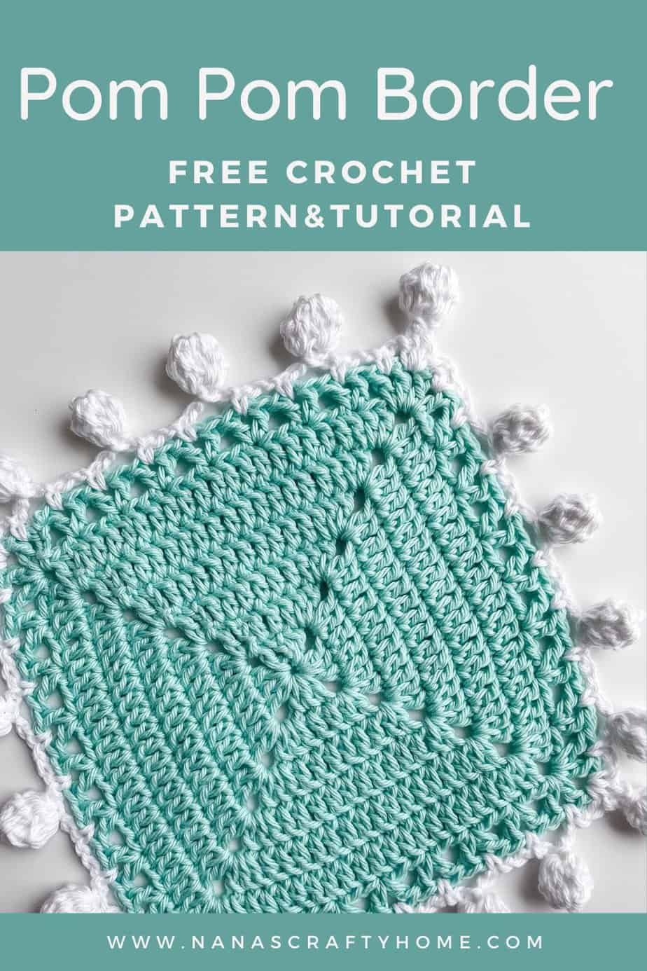 Pom Pom crochet border tutorial