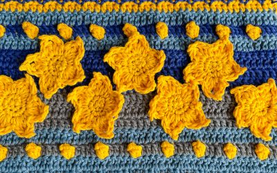 Crochet Stitch Sampler Blanket Winter’s Night Rhapsody #3