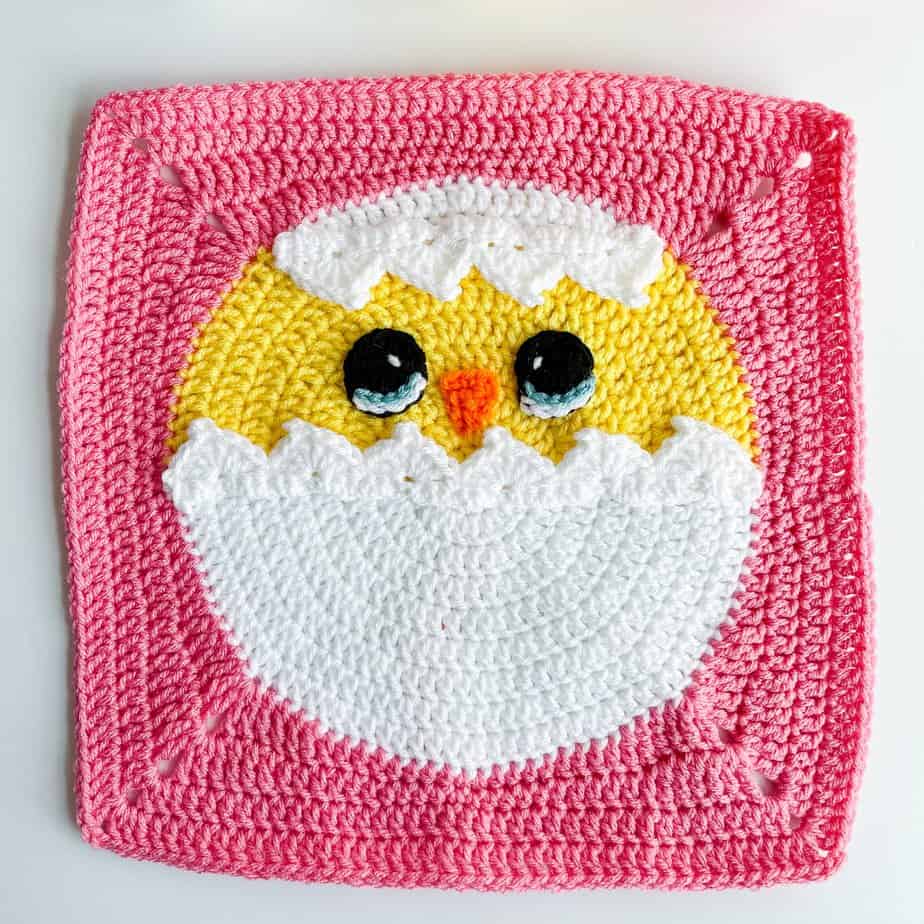crochet baby chick free granny square pattern