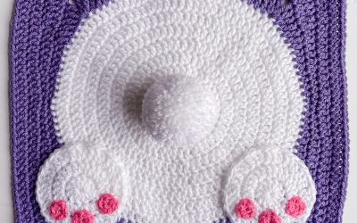 Crochet Bunny Behind Square free crochet pattern!