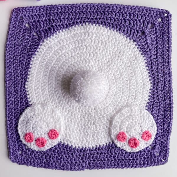 Crochet Bunny Behind square