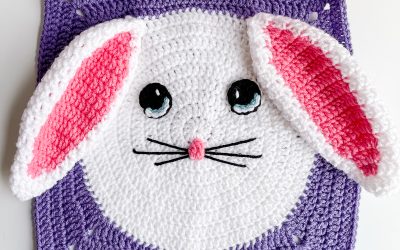 Bunny Square Free Crochet Pattern an Easter Blanket Square