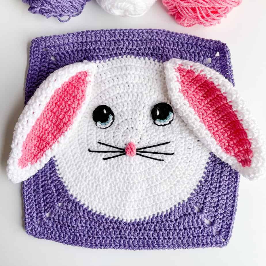 Bunny Square free crochet pattern