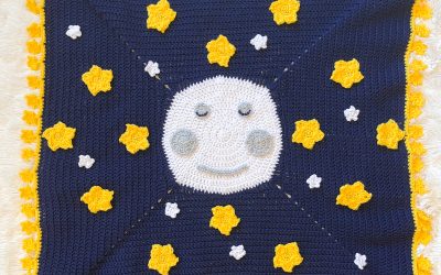 Crochet Moon Blanket with Stars Baby Blanket free pattern!