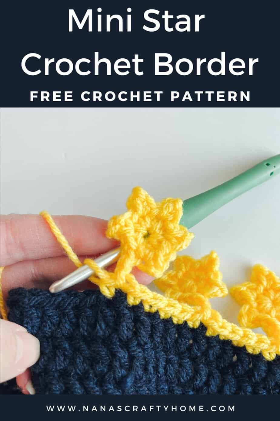 Crochet border with mini stars tutorial