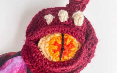 Crochet Dragon Pattern free Dragon Eye Towel Topper