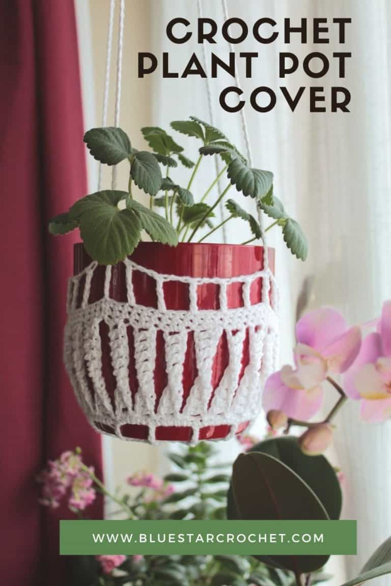 Twisted Plant Pot Cover by Blue Star Crochet