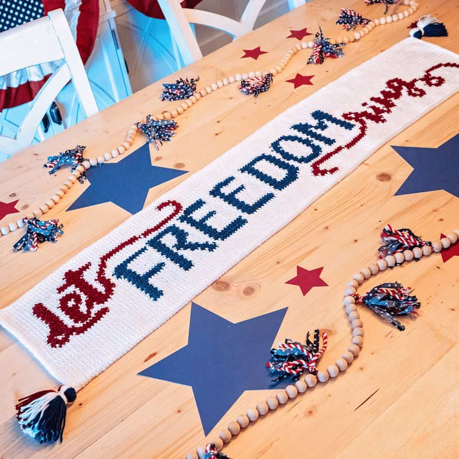 Let Freedom Ring Table Runner by Briana K Designs