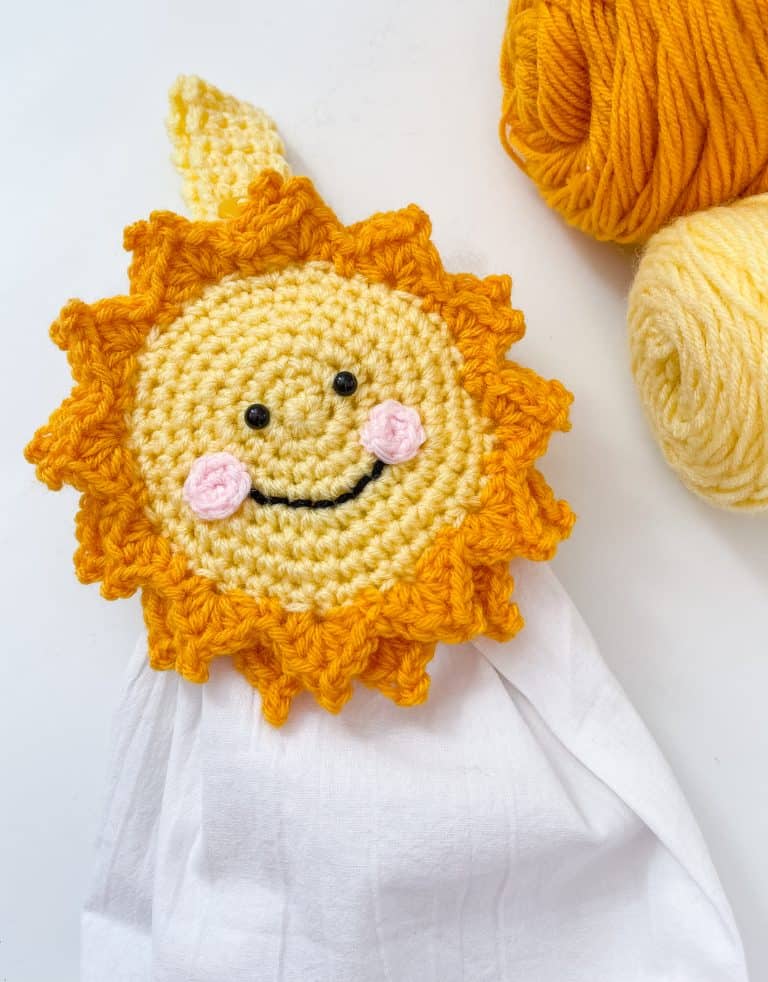Crochet sun towel topper free crochet pattern