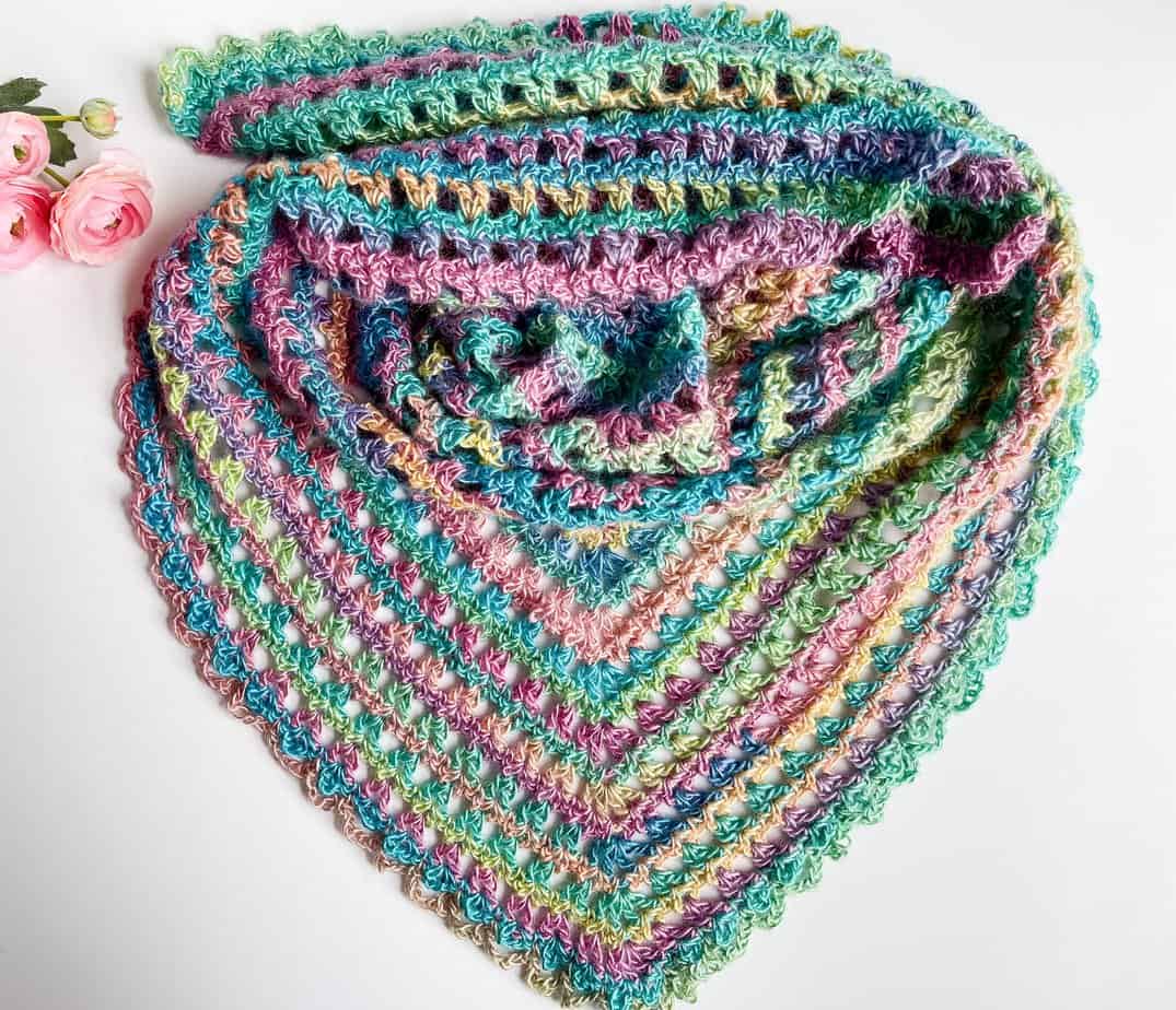 Candy Kisses crochet scarf free pattern