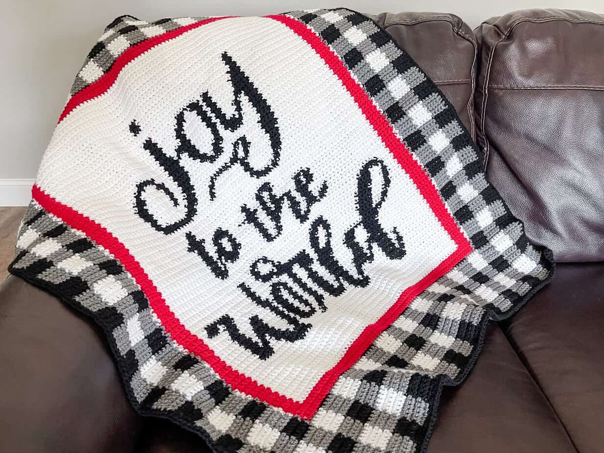 gingham crochet plaid blanket pattern