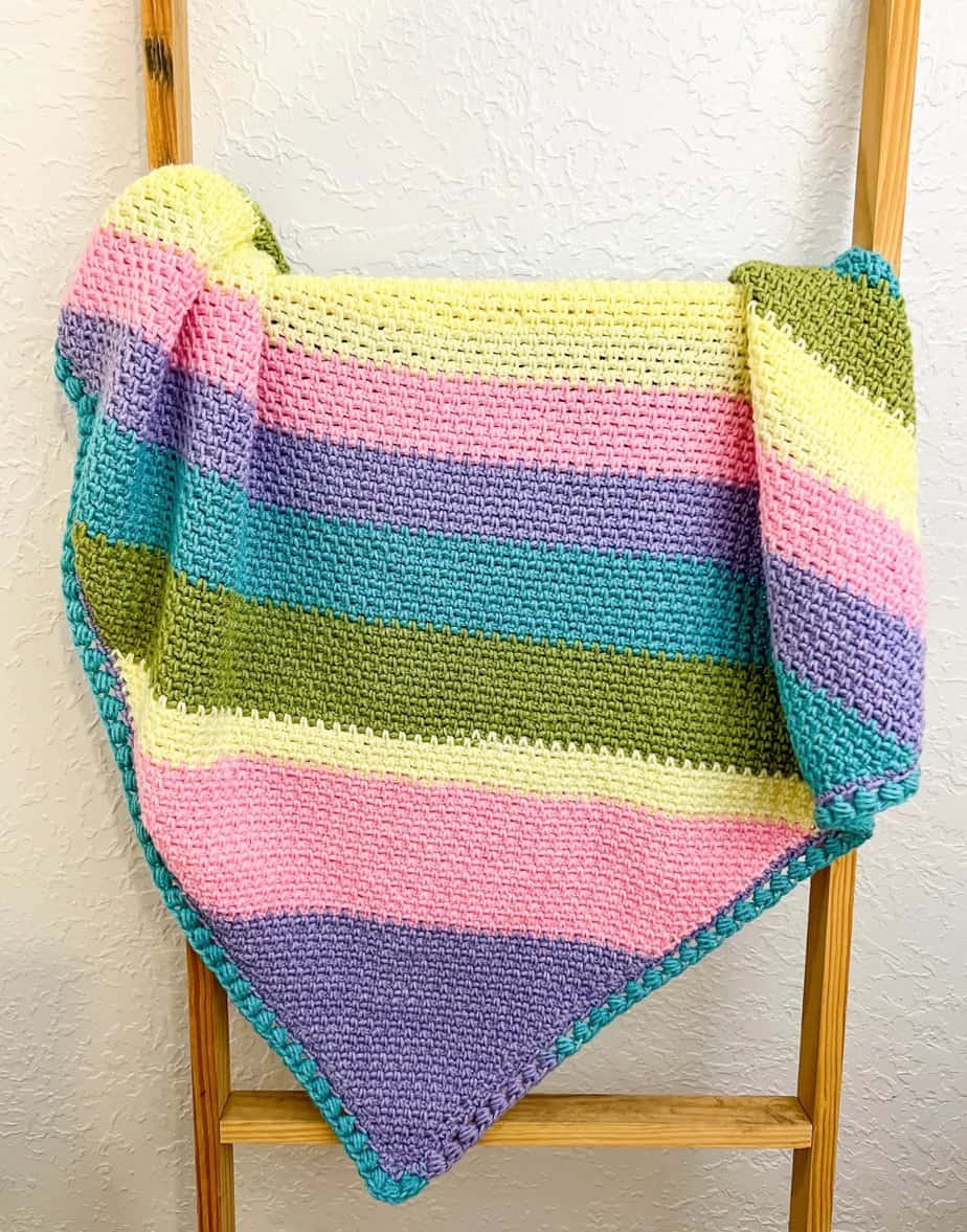 C2C Moss Stitch Baby Blanket by Okie Girl Bling 'n' Things