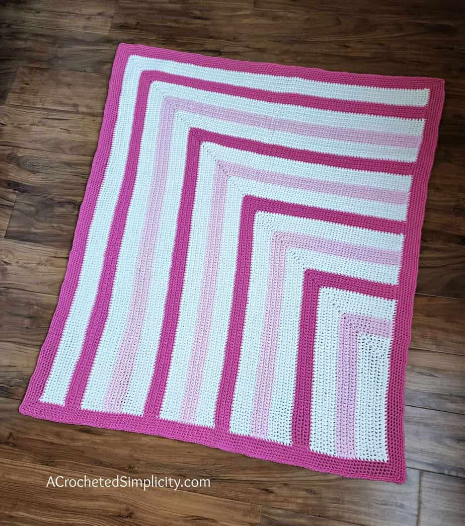 Bubblegum Kisses Baby Blanket by A Crocheted Simplicity
