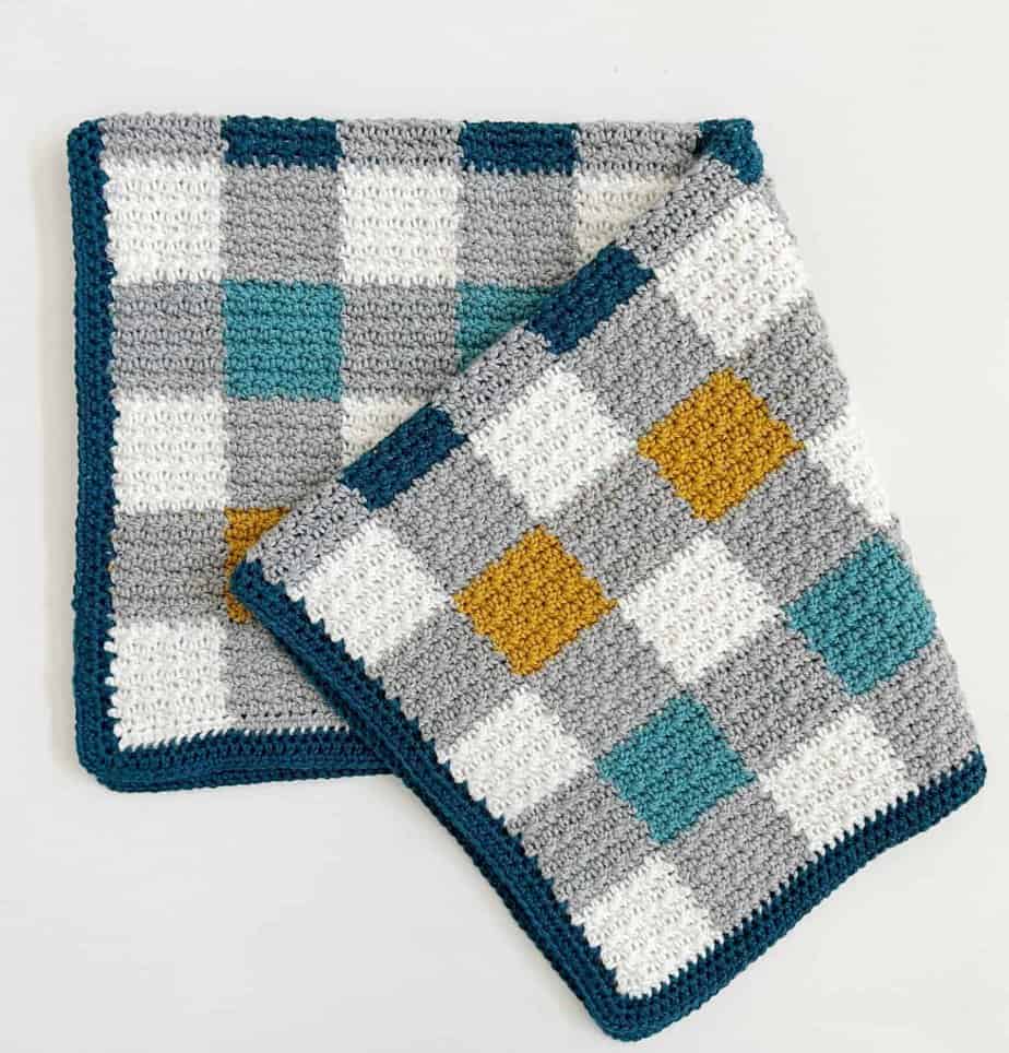 Multi-Color Gingham Blanket by Daisy Farm Crafts
