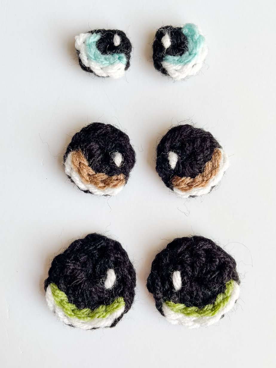 crochet eyes in 3 sizes!