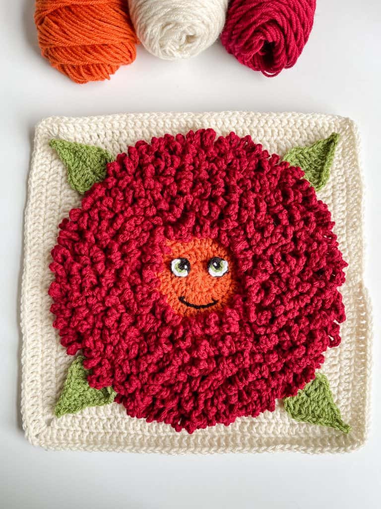 Fall Flower Square free crochet pattern