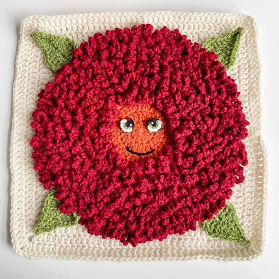 Fall Flower Square free crochet pattern
