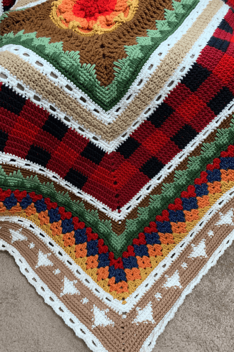 Fireside Blanket free crochet pattern