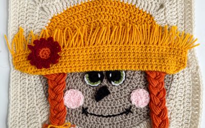 Crochet Girl Scarecrow Square free crochet pattern