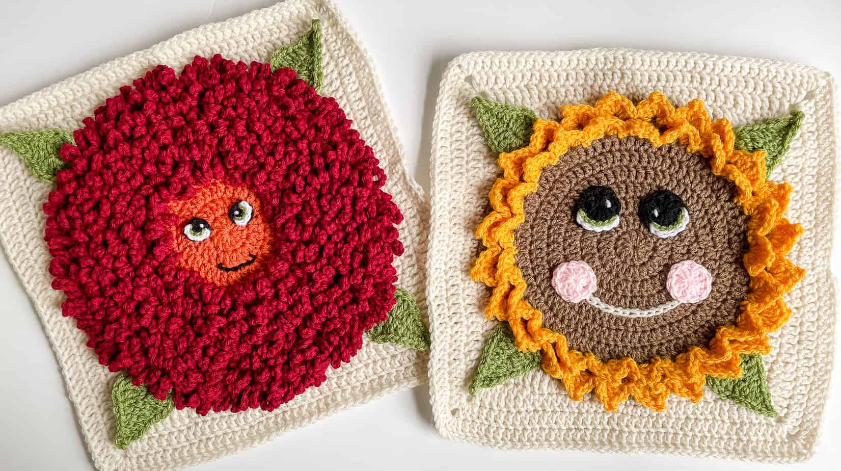Sunflower and Fall Flower Squares Set