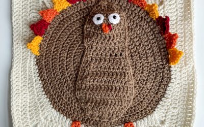 Free crochet Turkey Pattern cute granny square pattern!