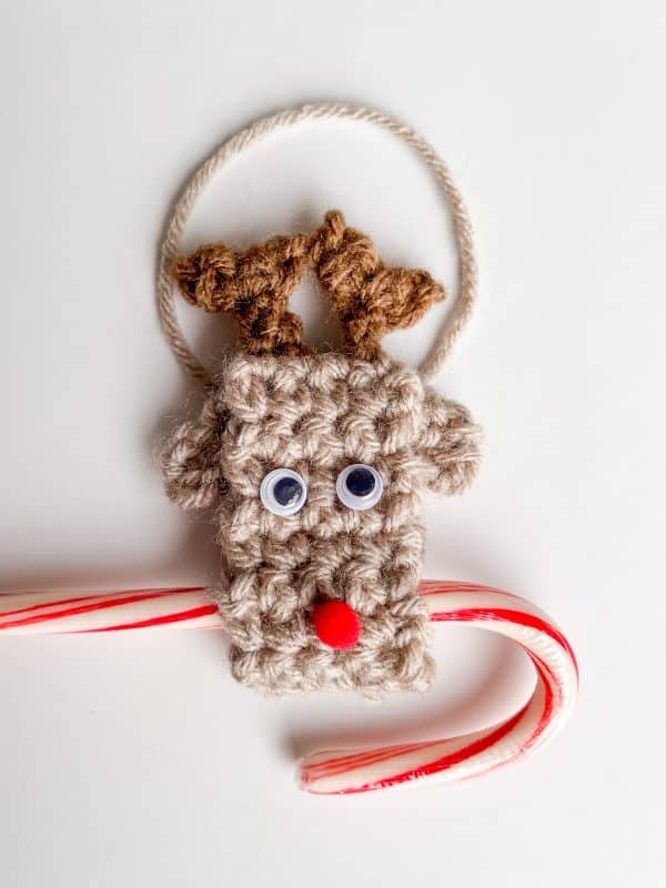 crochet reindeer ornament
