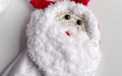 Crochet Santa Free Pattern for a Kitchen Towel Topper