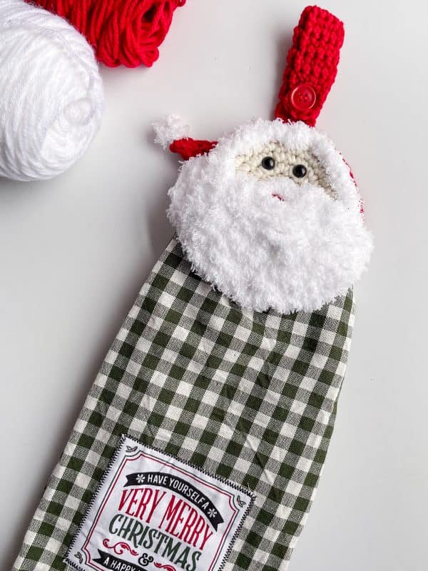 Santa Towel Topper free crochet pattern