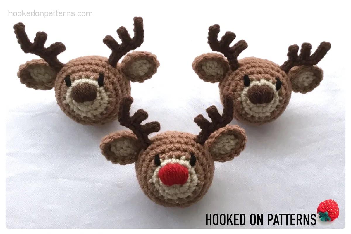 Reindeer Baubles Ornaments by Hooked on patterns