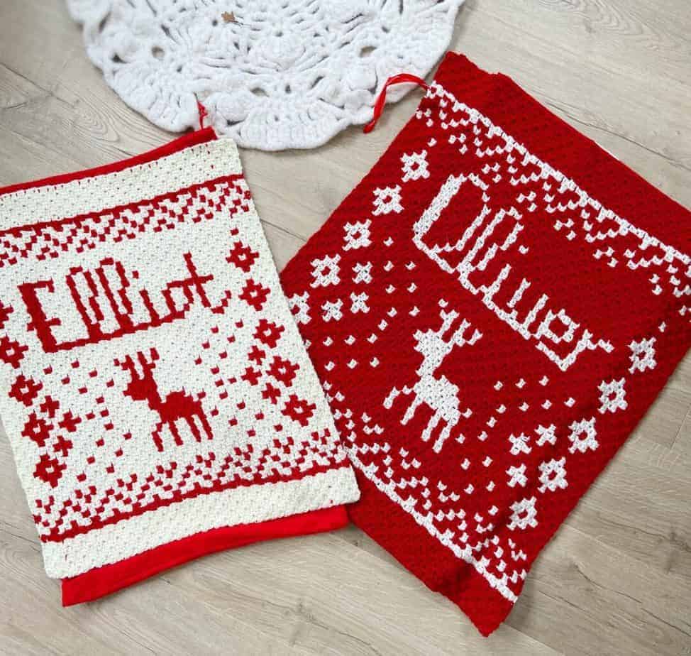Christmas C2C Blanket by HanJan Crochet