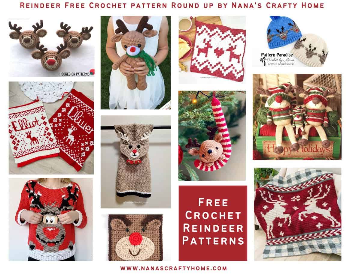 Free crochet reindeer patterns