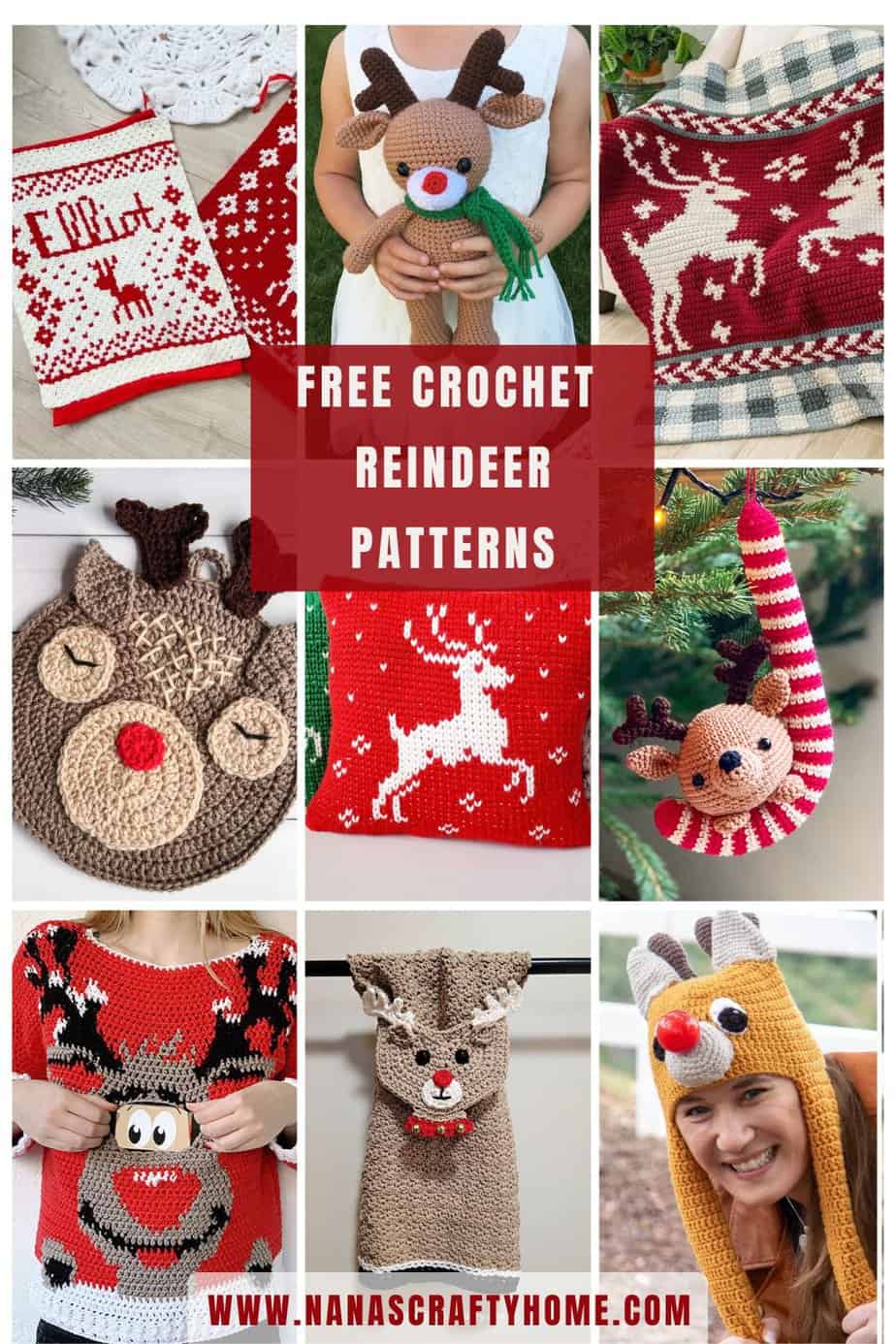 Free crochet reindeer patterns