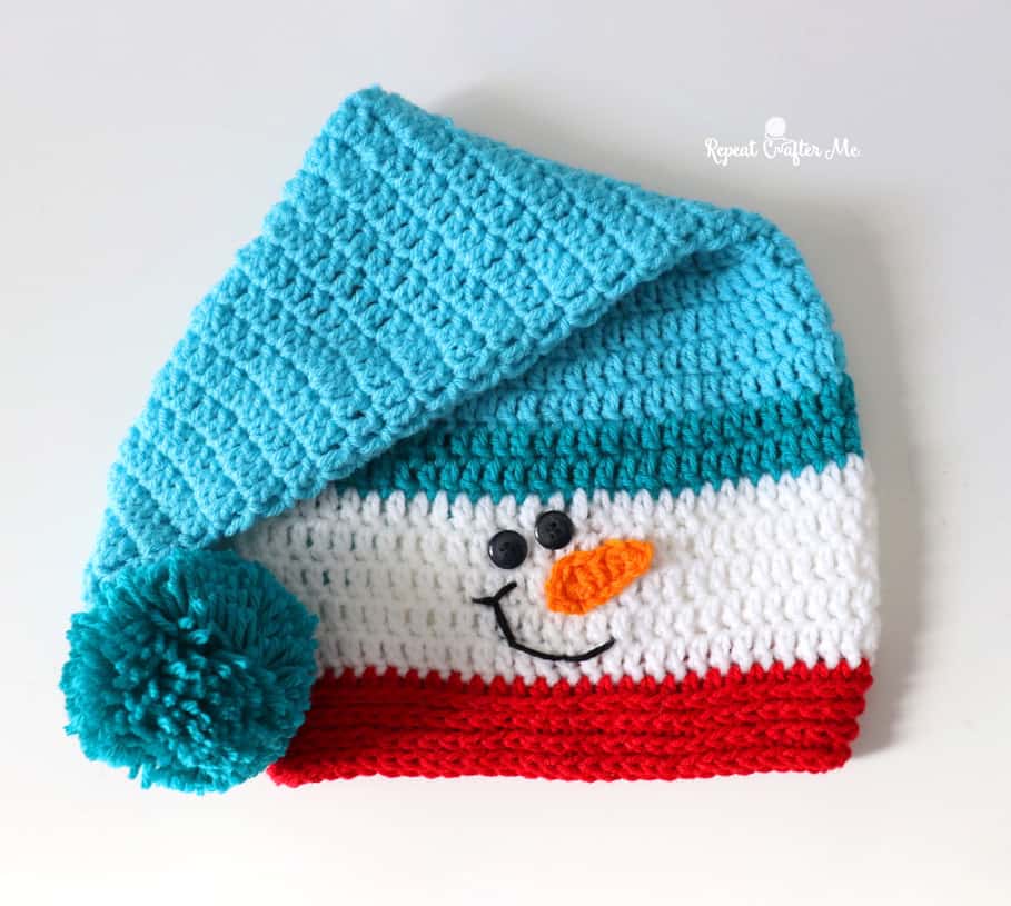 Snowman Santa Style Hat by Repeat Crafter Me