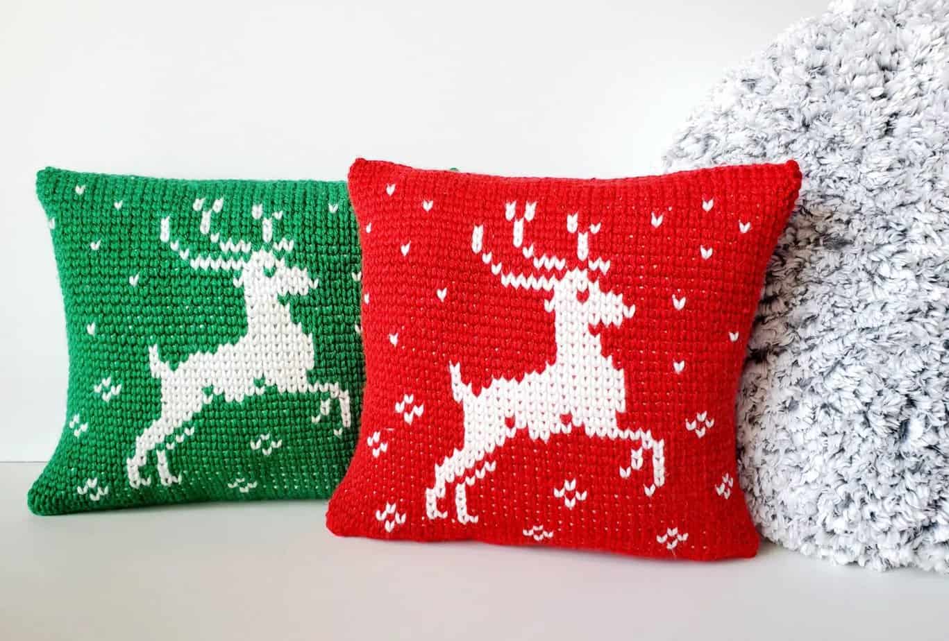 Reindeer Pillow by Handmade by Raine