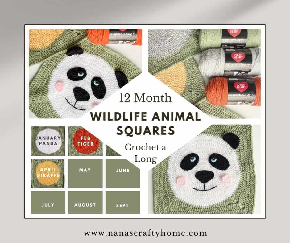 Animal Crochet Squares free CAL