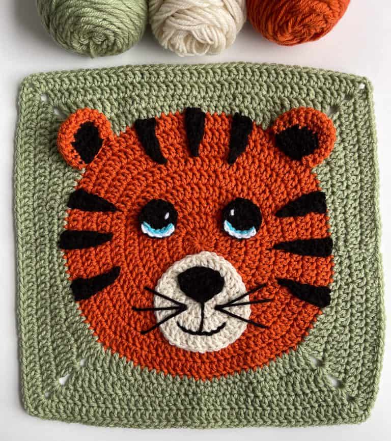 Crochet Tiger Square pattern