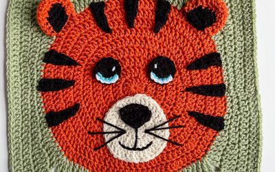 Crochet Tiger Square | Wildlife Animal Square CAL Part 2